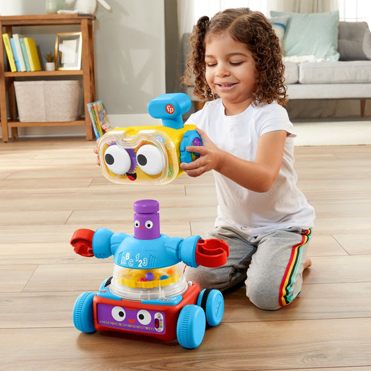 Fisher-Price Baby Toddler & Preschool Toy 4-In-1 Learning Bot With Music Lights & Smart Stages Content For Ages 6+ Months
