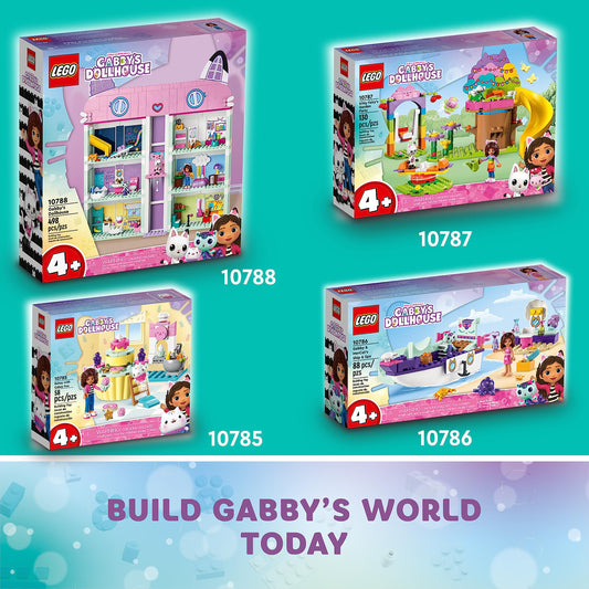 LEGO Gabby's Dollhouse Gabby & Mercat’s Ship & Spa Building Toy for Kids Ages 4+ or Fans of The DreamWorks Animation Series, Boat Playset with Beauty Salon and Accessories for Imaginative Play, 10786