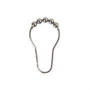 Mainstays V-Glide Shower Hooks, Chrome Sets of 12 Glide Easily On The Rod