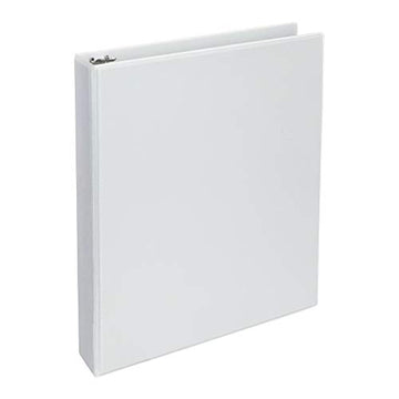 Universal Deluxe Round Ring View Binder, 3 Rings, 1.5" Capacity, 11 X 8.5, White