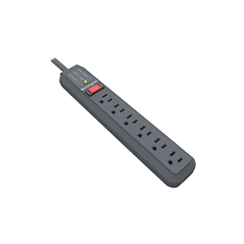 Kensington Guardian 6 Outlet, 15-Foot Cord, & 540 Joules Premium Surge Protector (K38215NA), Black