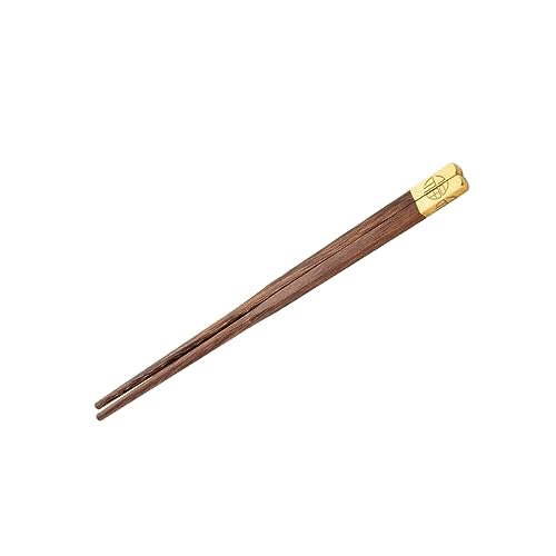 SEDLAV Heat-Resistant Mahogany Chopsticks – Matte Design for Easy Grasp, Copper Tail Detailing, Chopsticks Reusable with Case, Chopsticks Disposable, Chop Sticks Wooden ( 5-Piece Set )