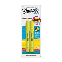 Sharpie+Accent+Gel+Highlighters%2c+Yellow+Barrel%2c+Yellow+Ink%2c+Pack+of+2