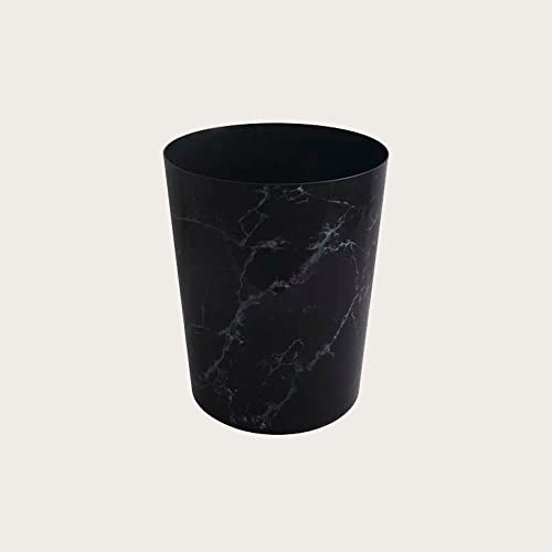 SEDLAV Plastic Office Trash Can, 5 gal (Black Marble)