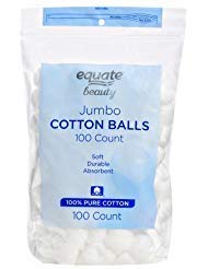 Equate Beauty Jumbo Cotton Balls, 100 Ct