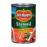 Del Monte Italian Recipe with Basil, Garlic & Oregano Stewed Tomatoes 14.5 oz (Pack of 24)