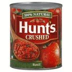 Hunt's 100% Natural Crushed Basil Tomatoes 28 oz (Pack of 12)