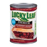 Lucky Leaf Pie Filling & Topping 21oz Can (Pack of 4) (Premium Strawberry Rhubarb)