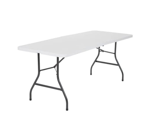 6 Foot Centerfold Folding Table, White