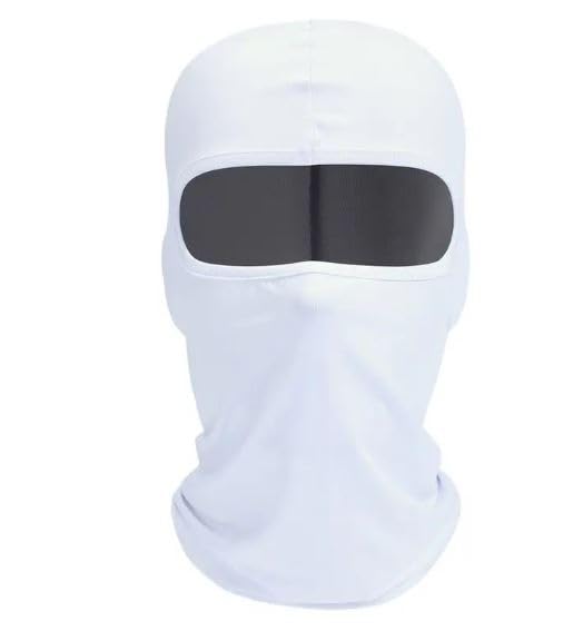 SEDLAV Balaclava Ski Mask Cooling Neck Gaiter, UV Protector & Sheisty Balaclava Mask for Protection, Dust Control, Sweat (White)