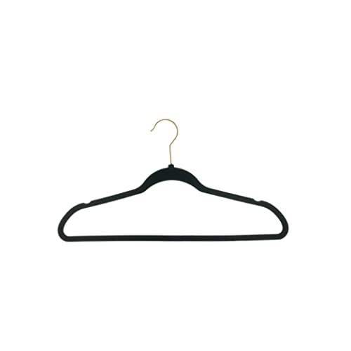 SEDLAV Slim Velvet Non-Slip Velvet Suit Hangers - Clothes Hangers Heavy Duty Coat Hangers with 360 Degree Rotatable Hook Black Velvet Hangers (20)