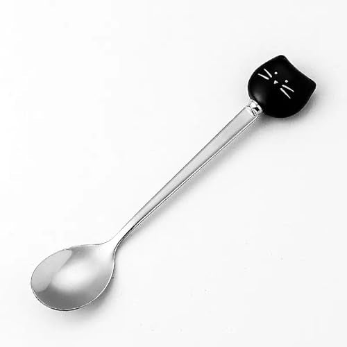 SEDLAV Cute Cat Spoon for Tea and Coffee - Stainless Steel Spoons for Cat Lovers - Ideal Gifts for Couples, Anniversaries; High-Quality Steel Spoons, Dishwasher Safe & Rust-Resistant - Practical and F