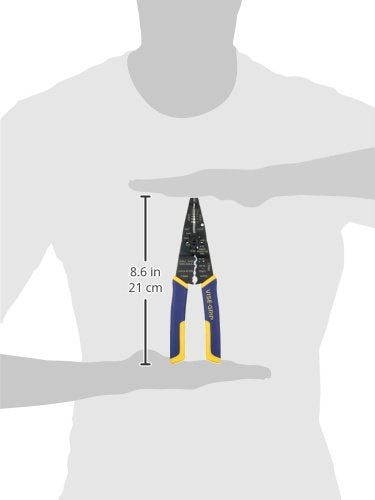 IRWIN VISE-GRIP Wire Stripper, 8 inch, Cuts 10-22 AWG, Plier Style Nose, ProTouch Grip for Maximum Comfort (2078309)