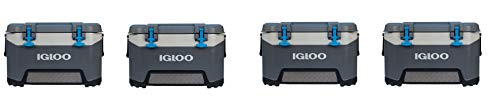 Igloo BMX 52 Quart Cooler - Carbonite Gray/Carbonite Blue (Pack of 4)