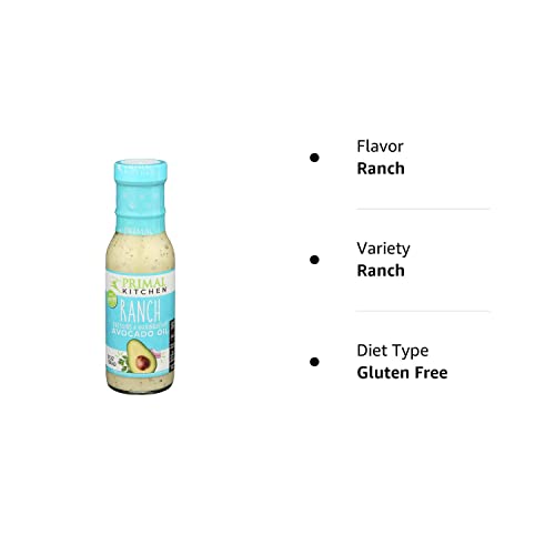 Primal Kitchen Ranch Salad Dressing & Marinade made with Avocado Oil, Whole30 Approved, Paleo Friendly, and Keto Certified, 8 Fluid Ounces