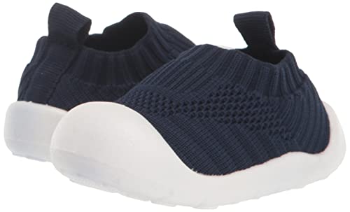 Gerber Unisex Baby Baby Toddler Boy and Girl Stretchy Knit Slip-On Sneaker Navy 0-3 Months