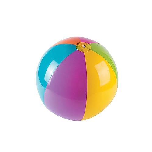 SEDLAV Inflatable 15" Bright Extra Large Beach Balls - Bouncy Balls, Beach Balls Bulk, Spike Ball, Playground Balls - Classic Rainbow Color, Durable, Non Dangerous PVC Material for Pool Fun