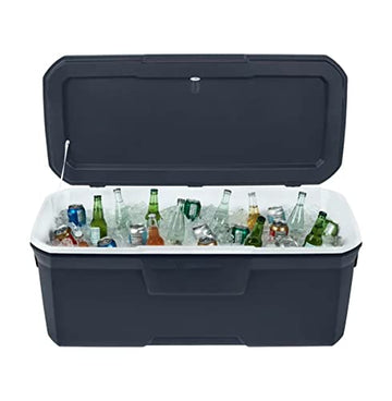 Blue Nights 150 Qt Hard Sided Cooler Keeps Ice for Up to 6 Days in Temperatures, and Can Hold Up to 223 cans.