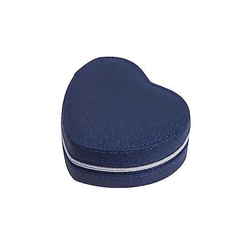 SEDLAV High-End Heart-Shaped Portable Jewelry Box - Travel Jewelry Case Small, Earring Organizer and Jewelry Organizer Box - Nappa Leather and Soft Velvet Lining