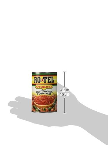 Ro Tel Original Tomato Diced Green Chili, 10 Ounce, (Pack Of 4)