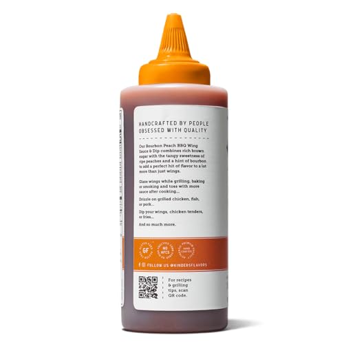 Kinders Wing Sauce And Dip Bourbon Peach BBQ 2 pack 15.5 oz