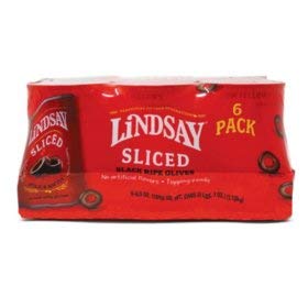Lindsay Sliced Black Ripe Olives 6.05 oz 6 Pack