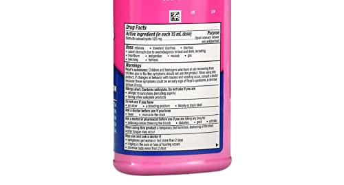 Pepto Bismol Ultra Liquid for Upset Stomach, 5 Symptom Relief, Original, 12 oz (Pack of 2)