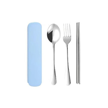 SEDLAV Portable Cutlery Set - Enjoy Eating on the Go – Spoons and Forks Set Featuring Modern Design, Perfectly Weighted and Balanced - Durable Travel Utensils with Case (Set of 3pcs) (Pink)