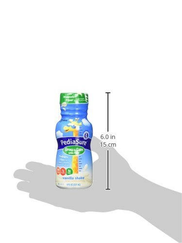 PediaSure Grow & Gain with Fiber Nutrition Shake For Kids, Vanilla, 8 fl oz (Pack of 6)