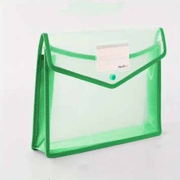 SEDLAV Clear Poly Expandable Folder - A4 Size Transparent Plastic File Organizer with Button Closure for Document Management and Secure Storage, Polypropylene Material for Perfect Using