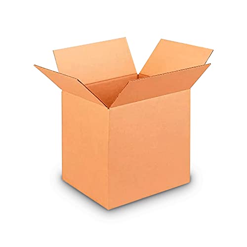 SEDLAV 100% Recycled Corrugated Cardboard Box, 12" Length x 9" Width x 12" Height, Kraft (5)