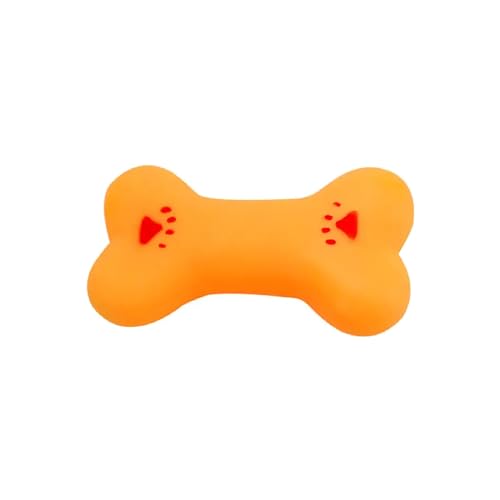 SEDLAV Soft Small Rubber Bone Squeaky Dog Toy, Puppy Pet Dog Chew Toy for Teeth Training