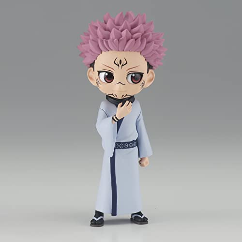 Banpresto - Jujutsu Kaisen Q Posket-Sukuna (Version B) Statue, Gray