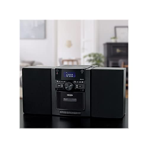 JENSEN® Portable Stereo Bluetooth CD Music System with Cassette and Digital AM/FM Radio