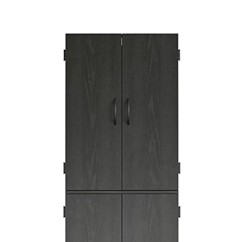 SEDLAV Storage Cabinet, 4-Door, (60in-h) (Black Oak)