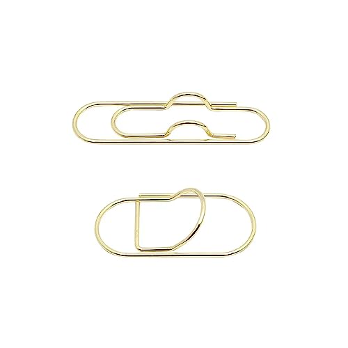 SEDLAV Carry Pin Set - 5pcs Gold Metal Paperclip Holder Pen for Office Supplies - Durable, Stylish Pen Clips for Journals, Notebooks, Planners, Calendars