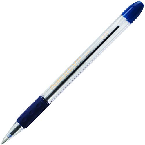 Pentel BK91C R.S.V.P. Stick Ballpoint Pen, 1mm, Trans Barrel, Blue Ink, Dozen