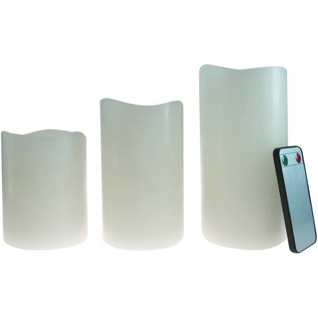 Better Homes and Gardens Flameless LED Pillar Candles 3-Pack Vanilla Scented