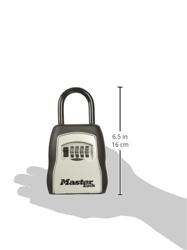 Master Lock Key Lock Box, Outdoor Lock Box for House Keys, Key Safe with Combination Lock, 5 Key Capacity