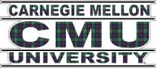 CARNEGIE MELLON UNIVERSITY Decal - Carnegie Mellon Bar Series Decal Size B 9"x4"