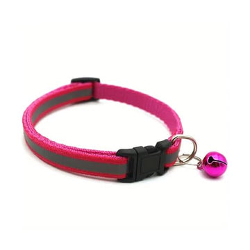 SEDLAV Reflective Nylon Dog Colllar - Adjustable Night Safety Pet Collor with Whelping Features for Puppies & Girls, Includes Dog Light Collor & Little Bell, Colorful Pattern - Fits 19-32cm Neck Width