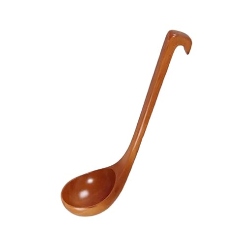 SEDLAV 1PC Long Handled Wooden Soup Spoon – Durable Wooden Cooking Spoon Ideal for Mixing, Stirring & Serving – Elegant Long Handled Spoon for Deep Pots & Comfort Cooking