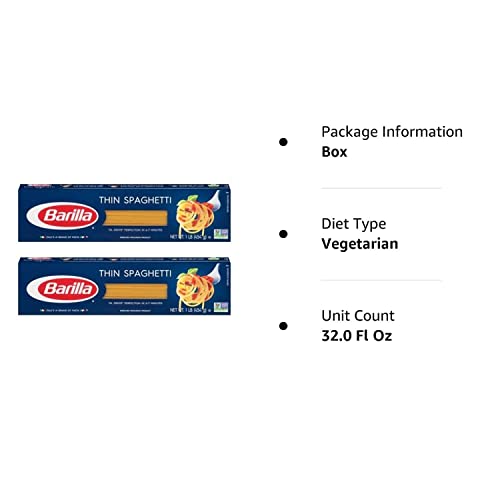 Barilla Thin Spaghetti - 16 fl oz (Pack of 2)