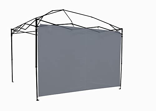 Ozark Trail Sun Wall / Shade Wall Sidewall for 10 x 10' Straight Leg Gazebo / Canopy / Tent, Dark Grey (Sun Wall Accessory Only. Gazebo Not Included.)