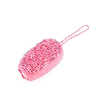 SEDLAV Bath Body Brush Silicone Body Scrubber Soft Bath Body Brush with Self-Dispensing Soap Storage, Portable Bath Brushes Skin Massage Shower Brush for Men Women Kids Unisex