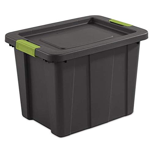 Sterilite 15253V06 18 gallon/68 L Latching Tuff1 Tote 12 Pack (Flat Grey) (12 Pack (Flat Grey))