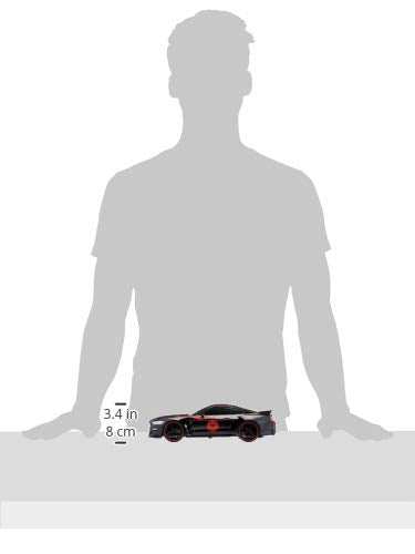 Jada Toys Marvel Spider-Man 1:16 Miles Morales 2017 Ford GT RC Remote Control Car 2.4GHz, Toys for Kids and Adults, Black