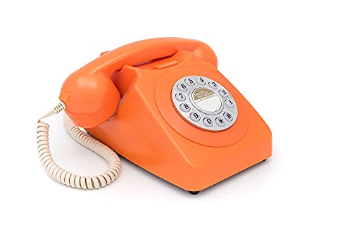 GPO Retro GPO746DPBOR 746 Desktop Push Button Telephone - Orange