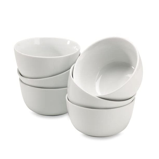 White Porcelain Stanton Bowl, Set of 6