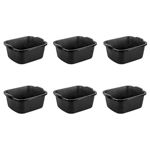 Sterilite 18 Quart Dishpan, QT, Black